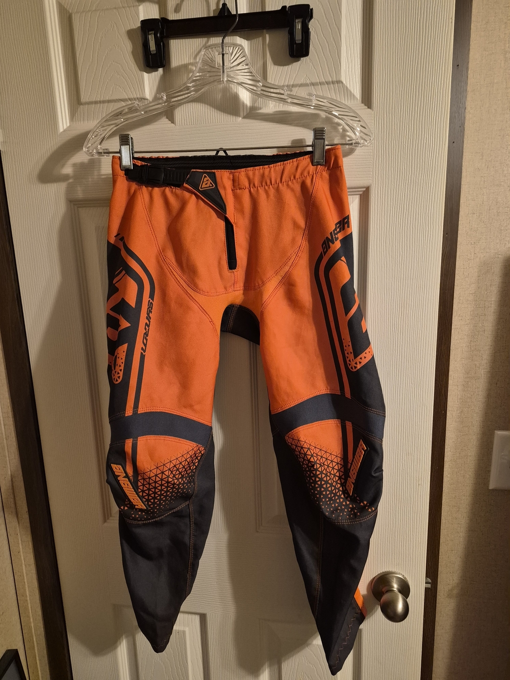 Kids Orange and Black Motocross Joggers
